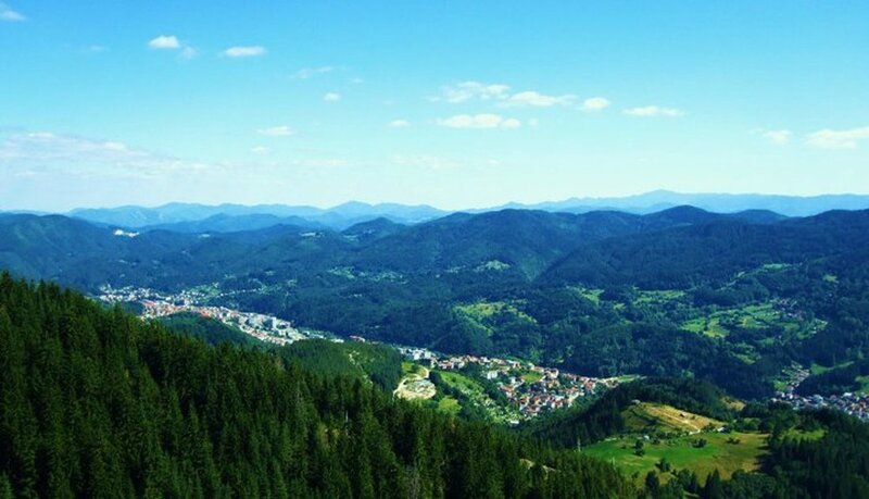 Village in Mountain Valley — Green, Serene