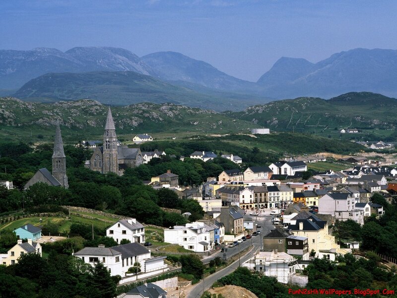 village in mountainous landscape