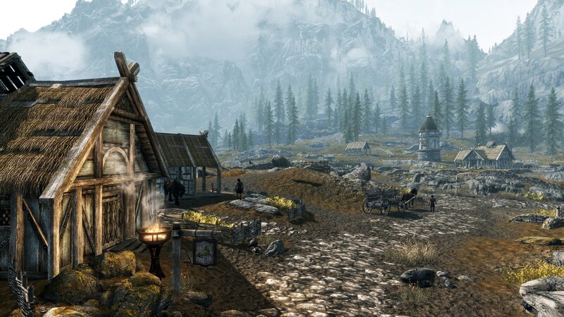 village in mountainous region