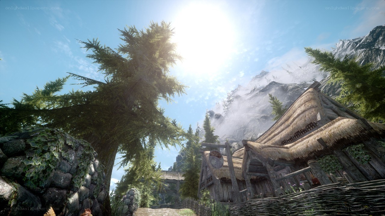village in mountainous region