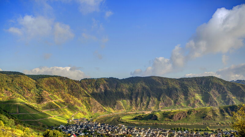 Village in River Valley — Green