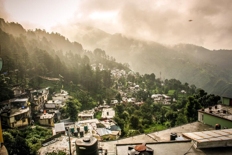 Village in the misty mountains