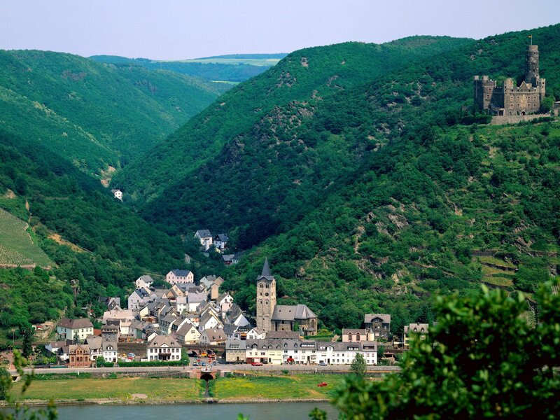 Village in Valley — Green, Serene, Afternoon