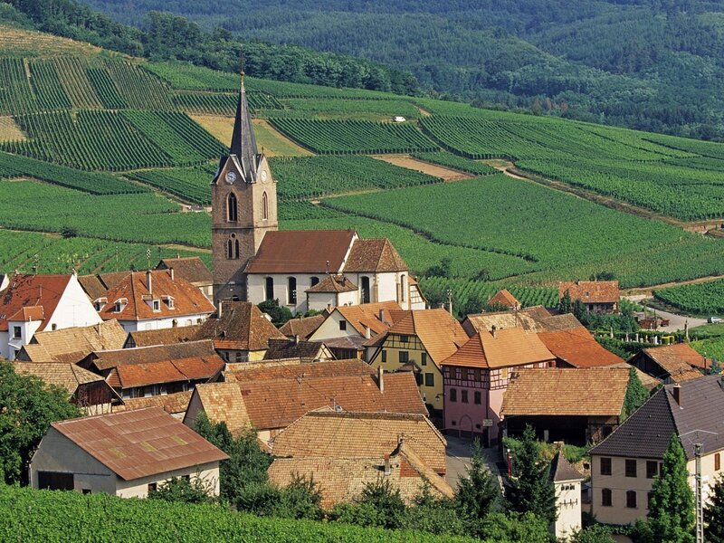 Village in wine country