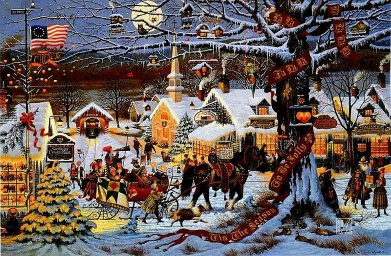 Village in Winter — White