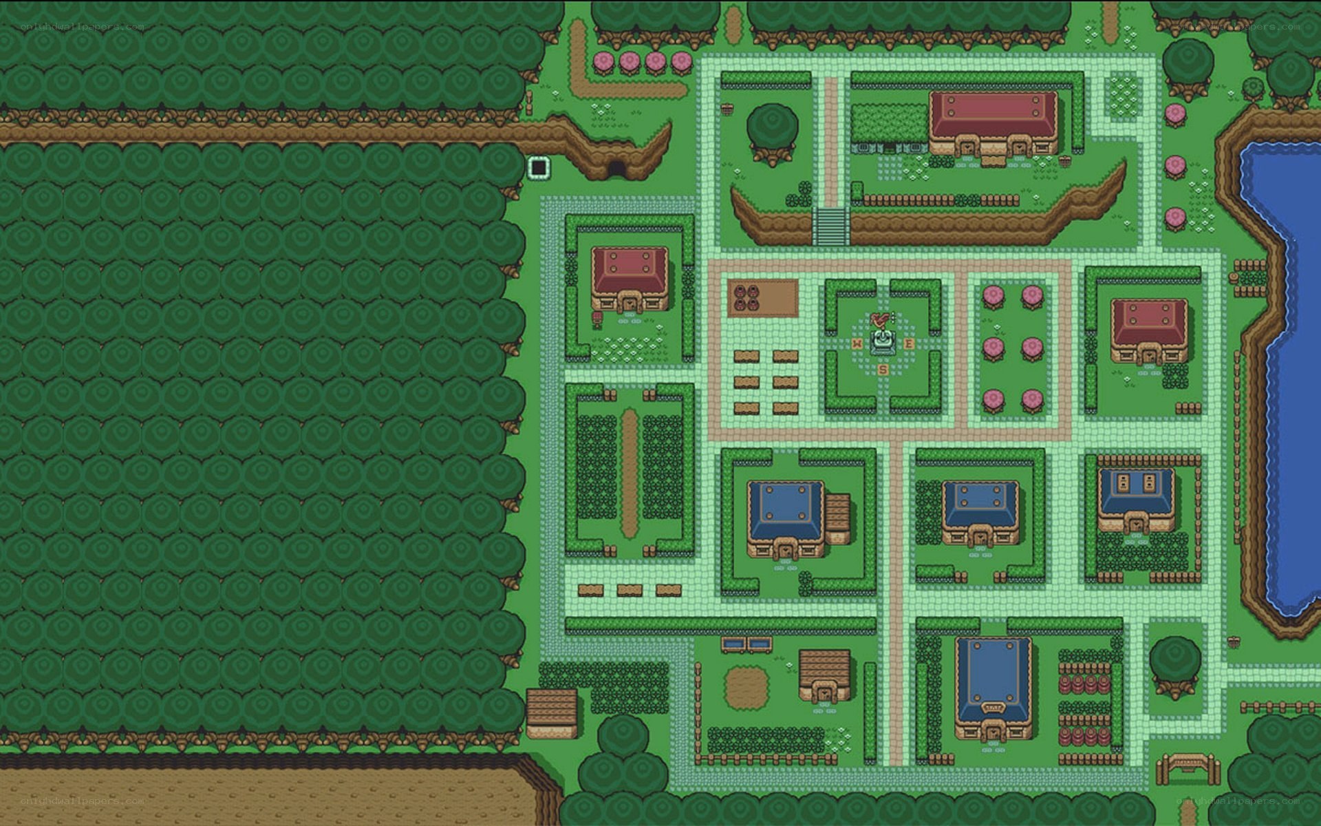 village map from a video game