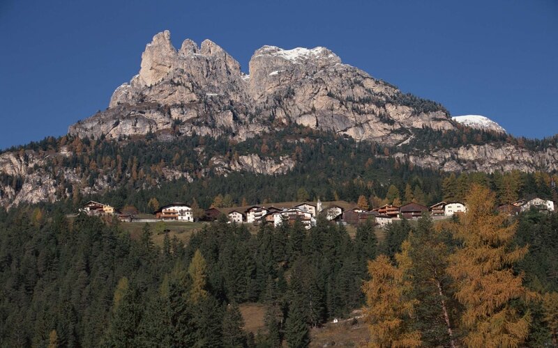 Village nestled in the mountains
