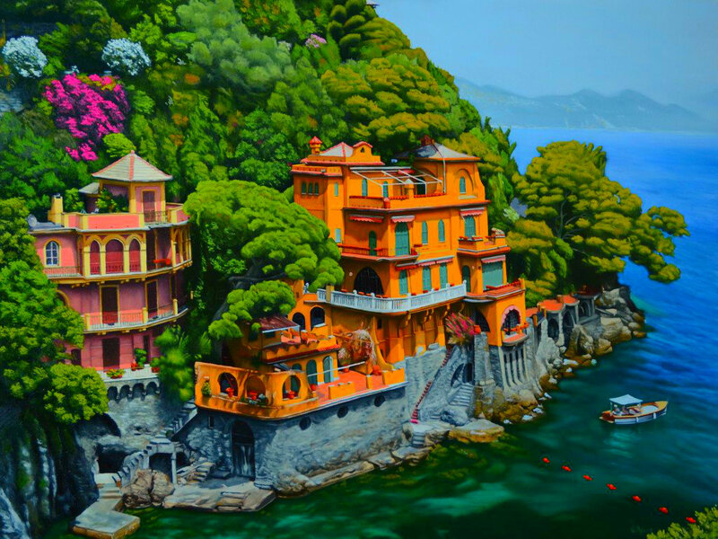 Village on a Cliff — Green, Serene