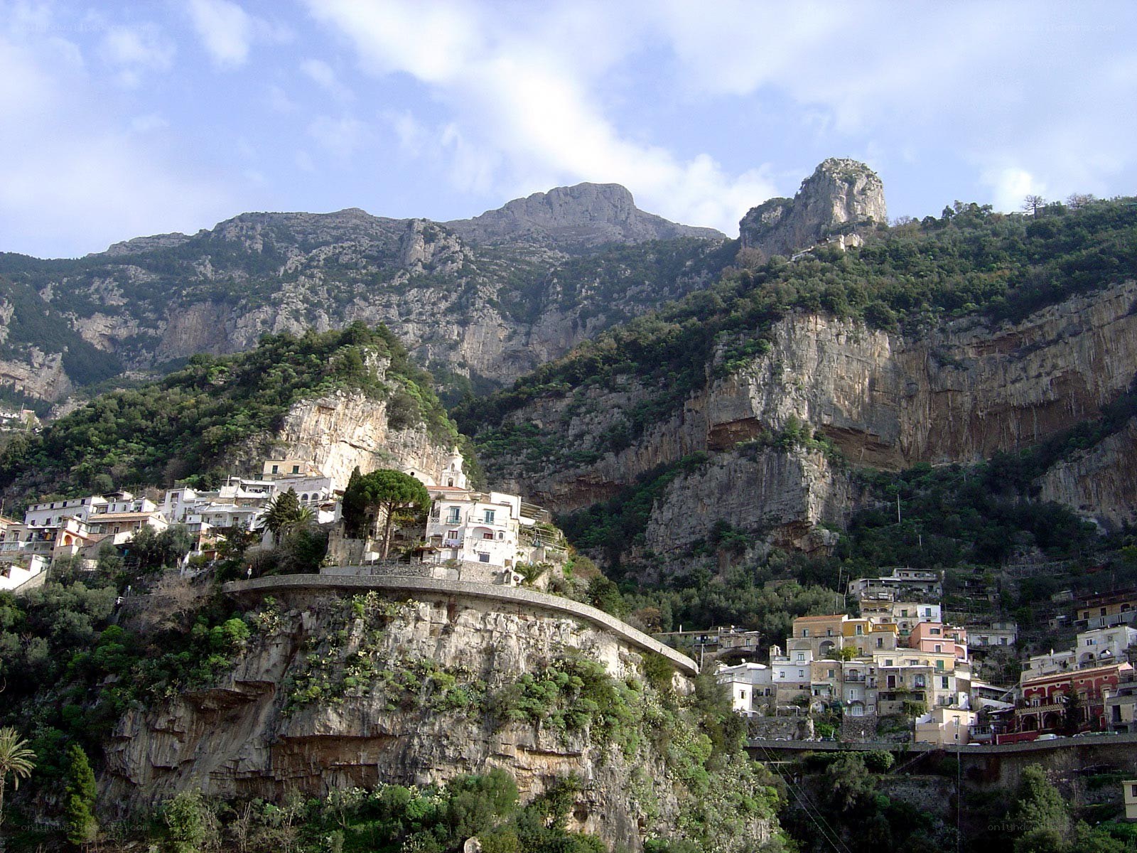 Village on a cliffside