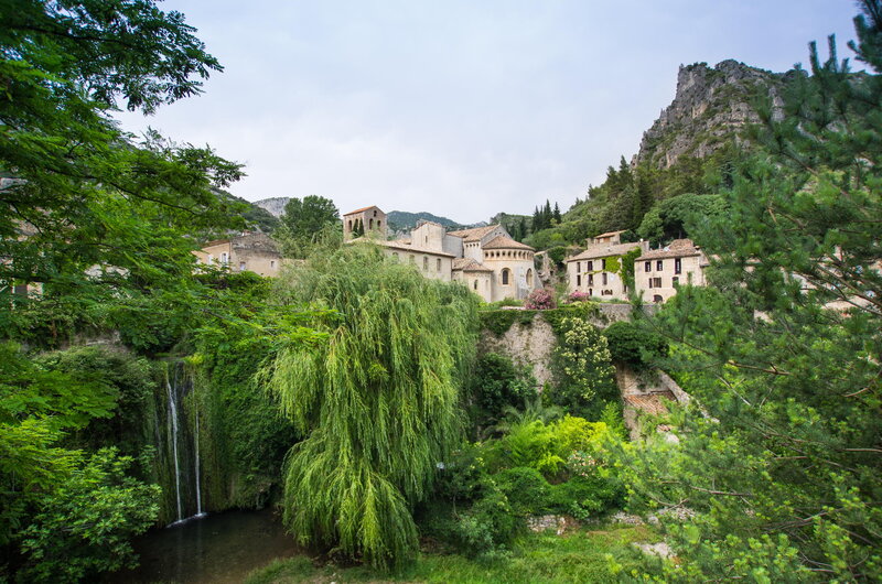 Village on a Cliffside — Green, Serene
