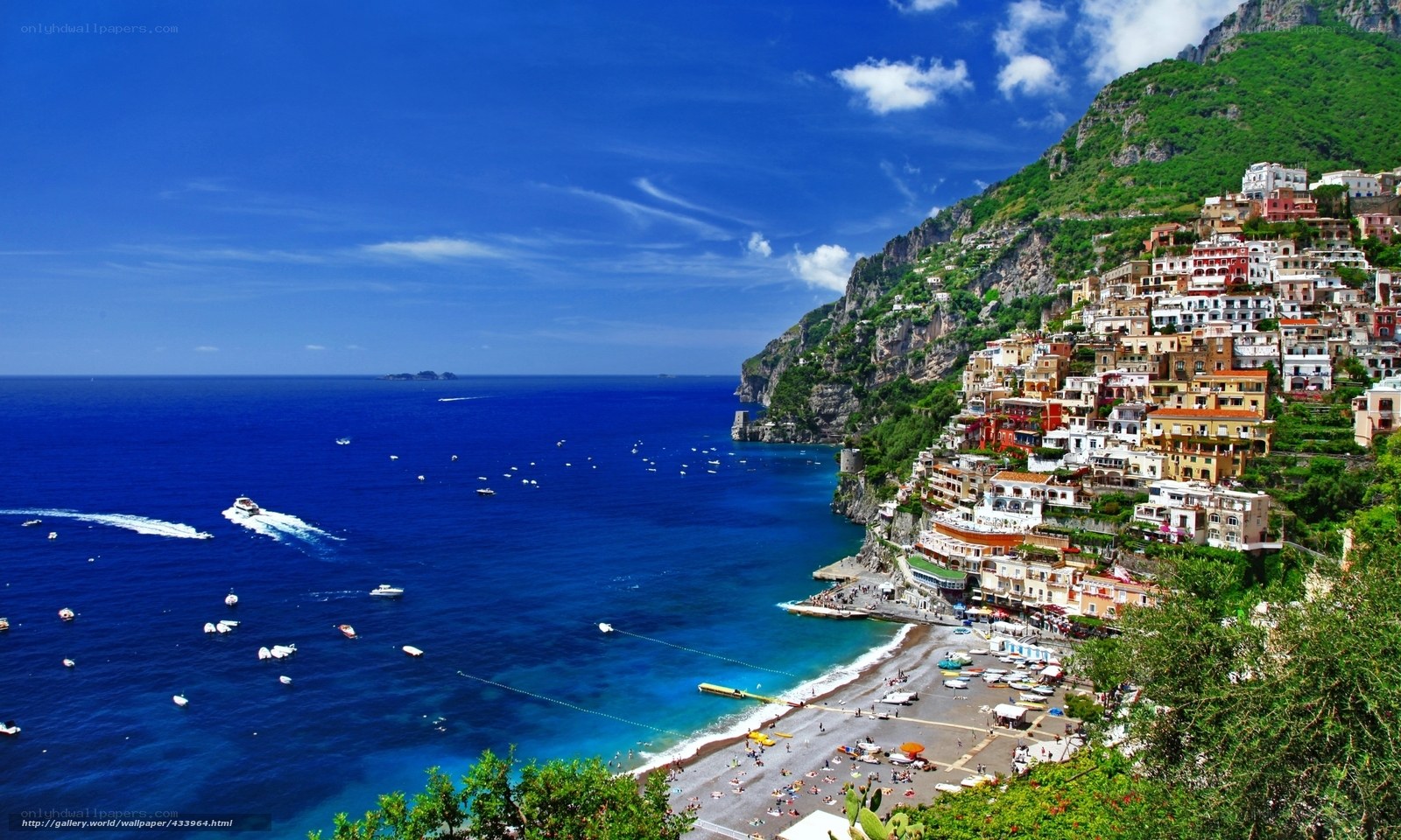 Village on a coastal cliff