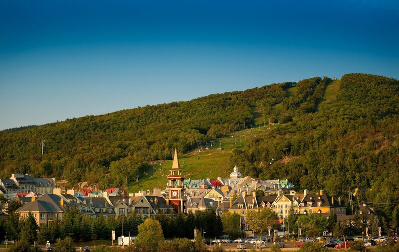 Village on a Forested Hill — Green, Serene