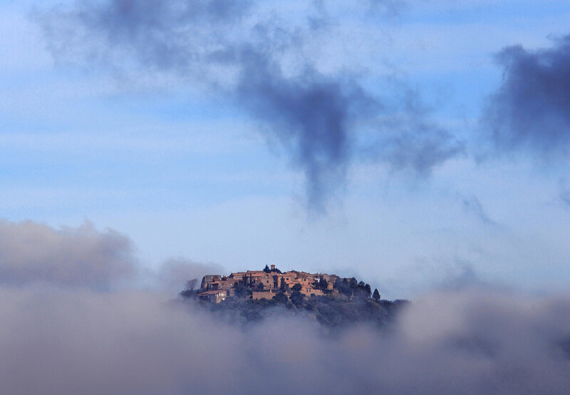 Village on a Hill — Blue