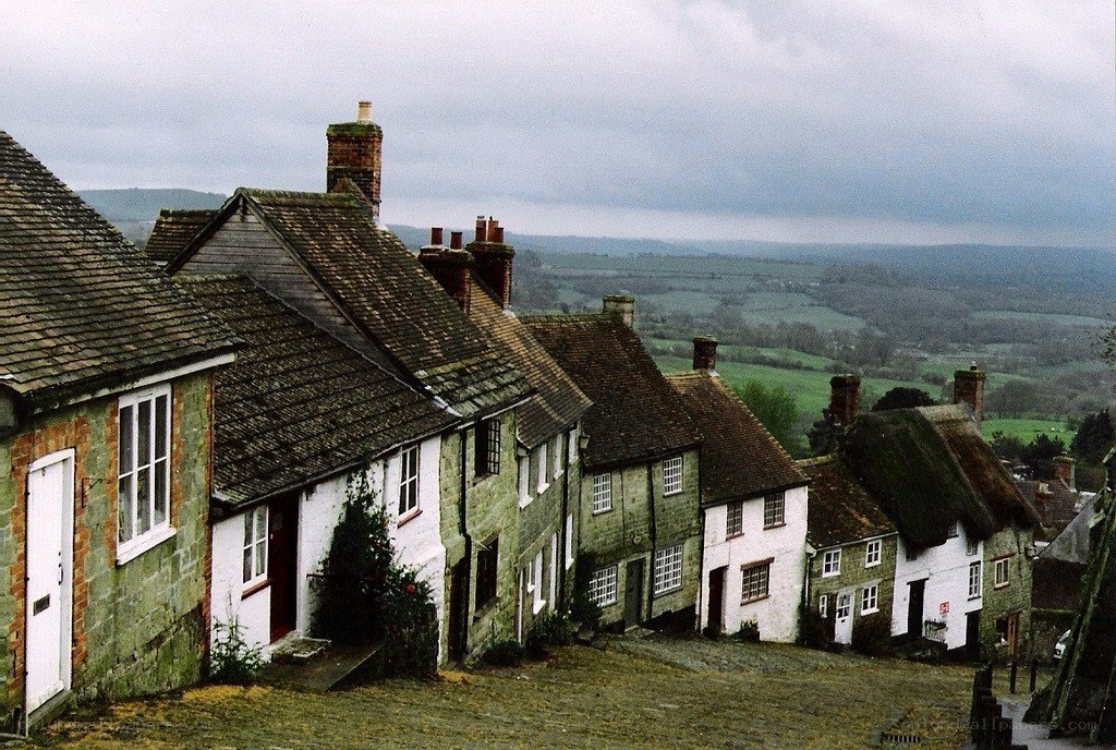 village on a hillside