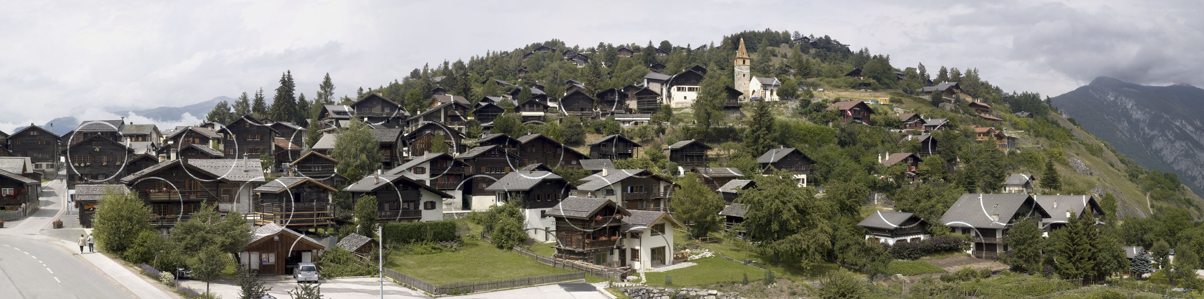 village on a hillside