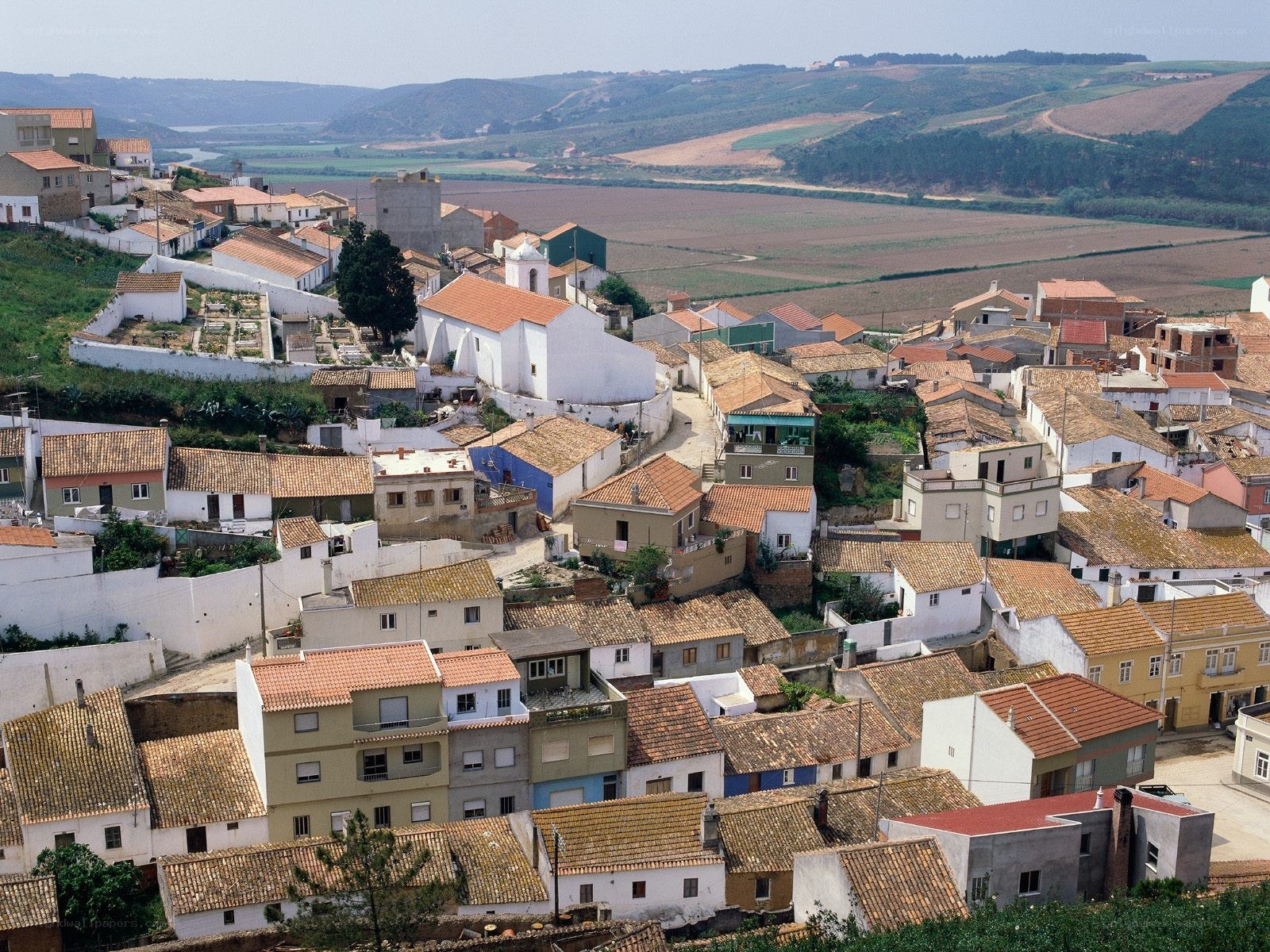 village on a hillside