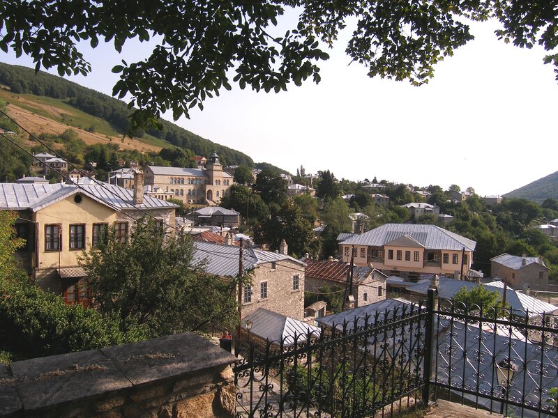 Village on a Hillside — Green, Serene