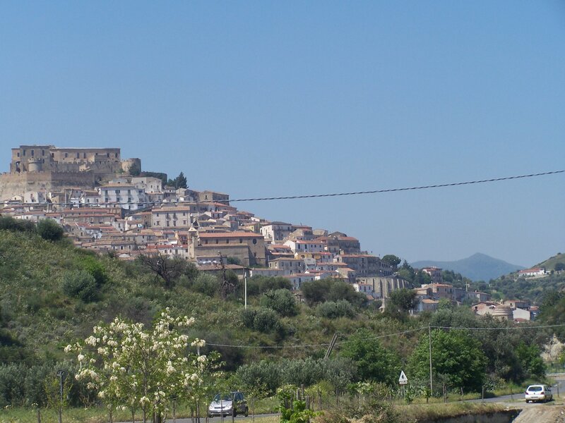 Village on a hillside in Italy