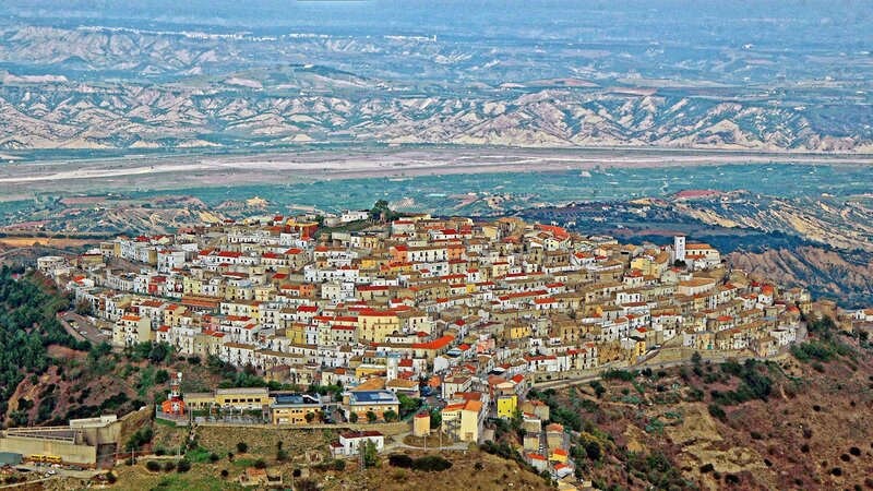 Village on a Hillside — White, Serene, Afternoon