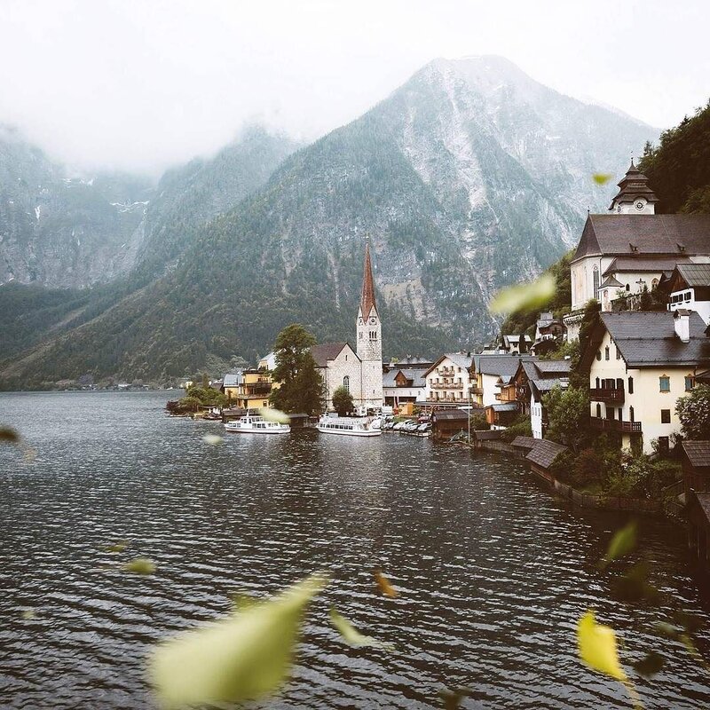 Village on a Lake — Green