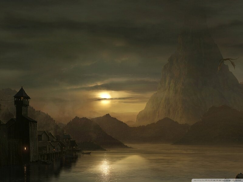 Village on a Lake