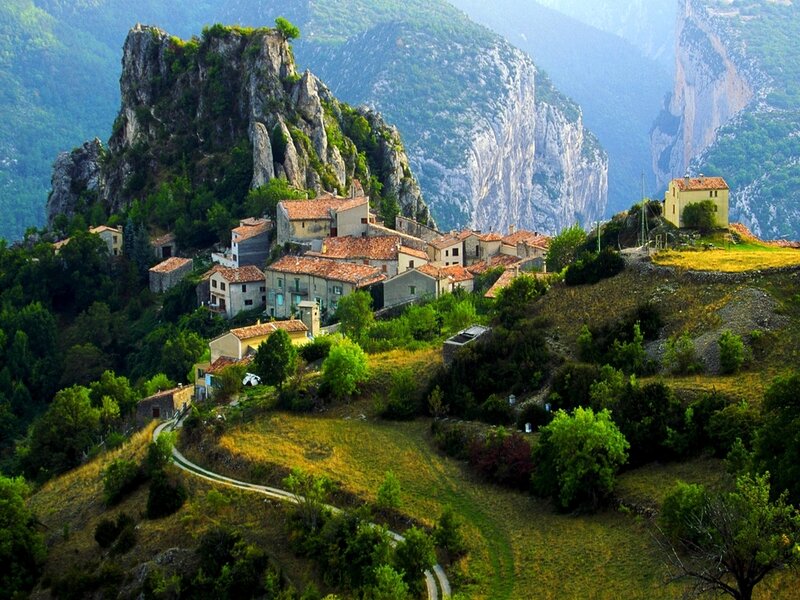 Village on a Mountain — Green, Serene