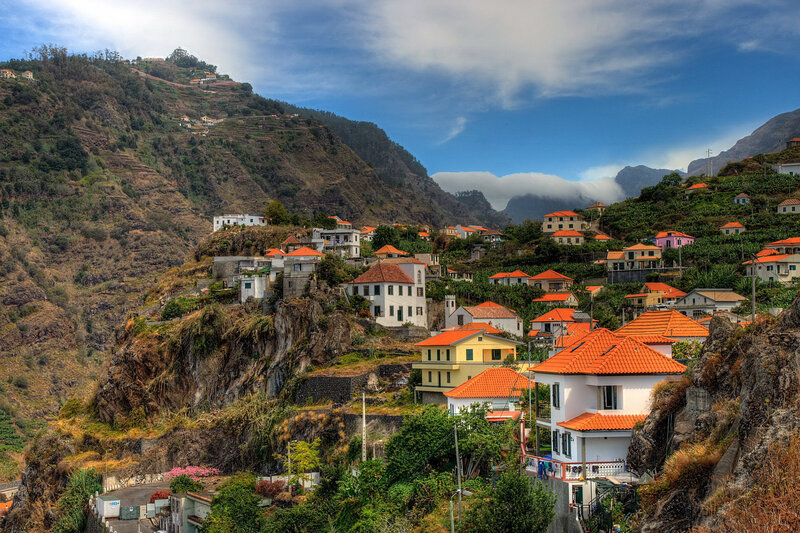 Village on a Mountainside — Orange