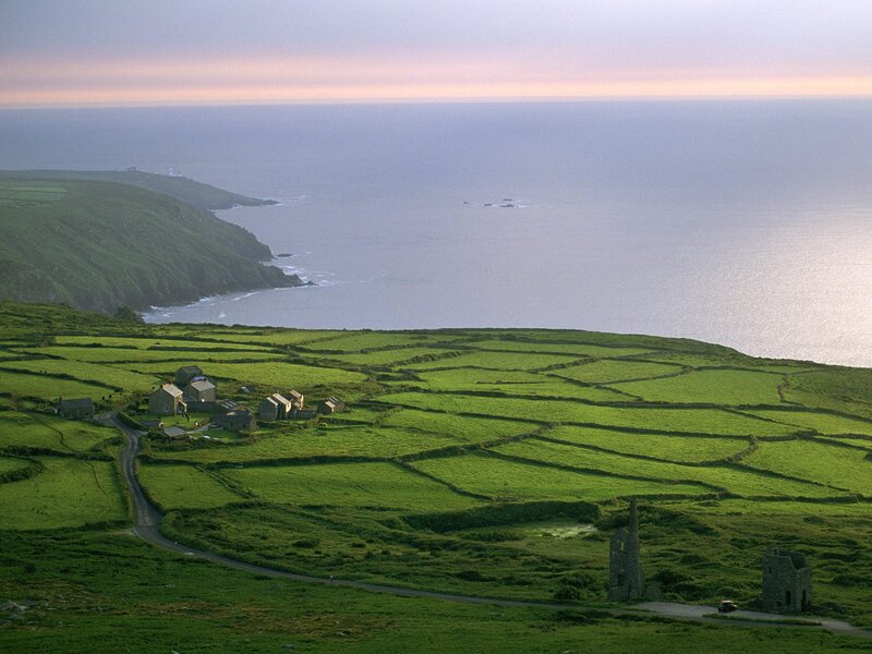 Village on Green Hills — Serene, Sunset