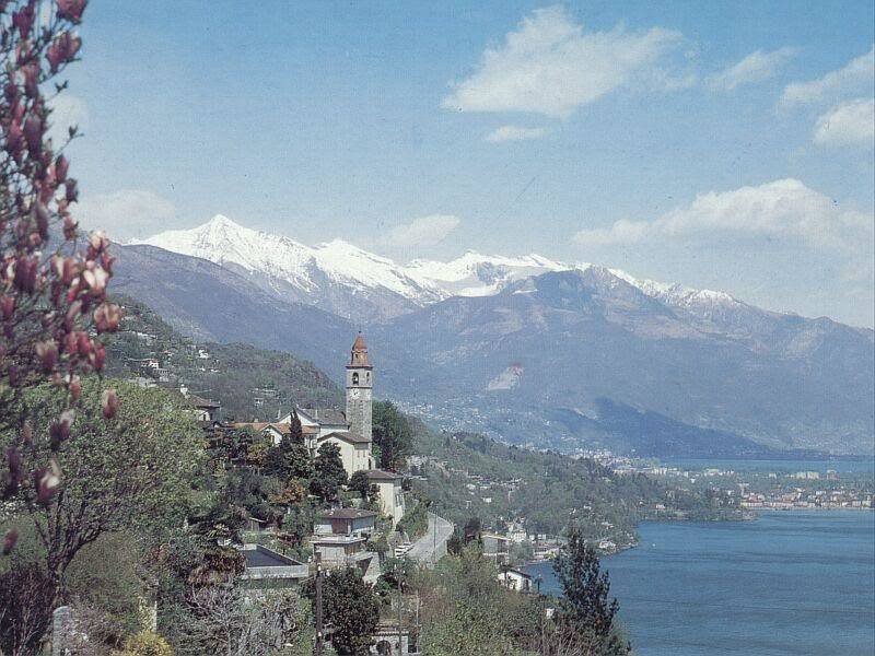 Village on Lake Shore — Blue, Serene, Spring