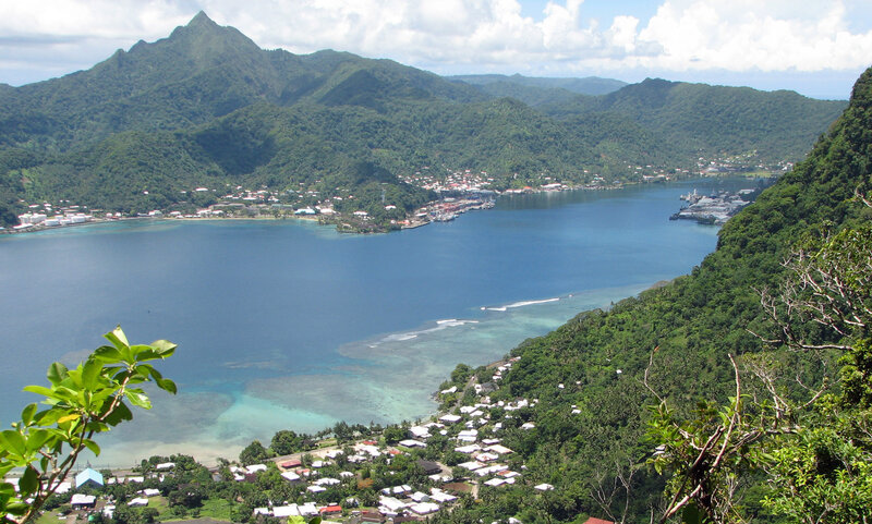 Village on Tropical Island — Green