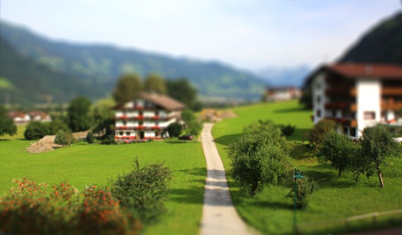 Village Path in Mountains