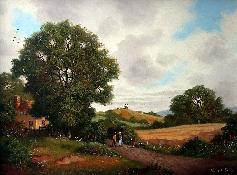 Village Path with Figures