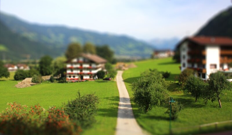 village path with mountains