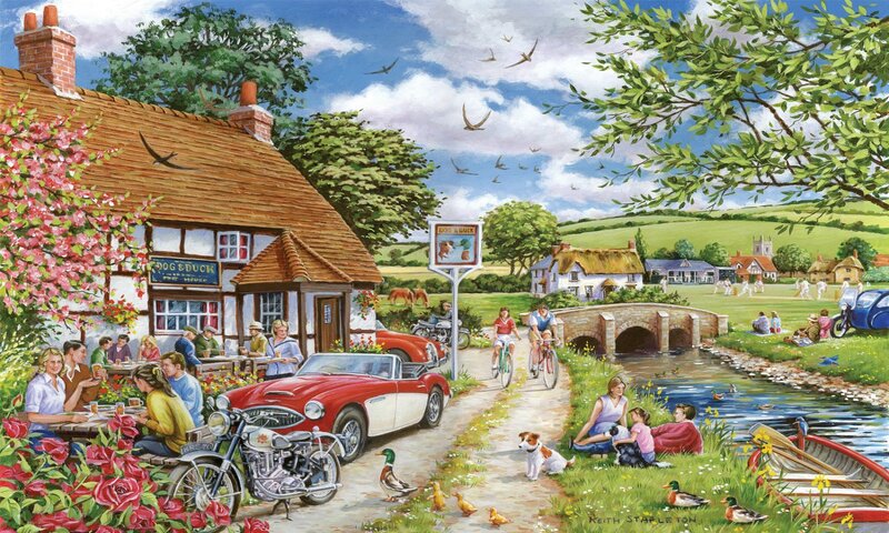 Village Pub Scene