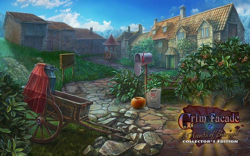 Village Scene with Cart