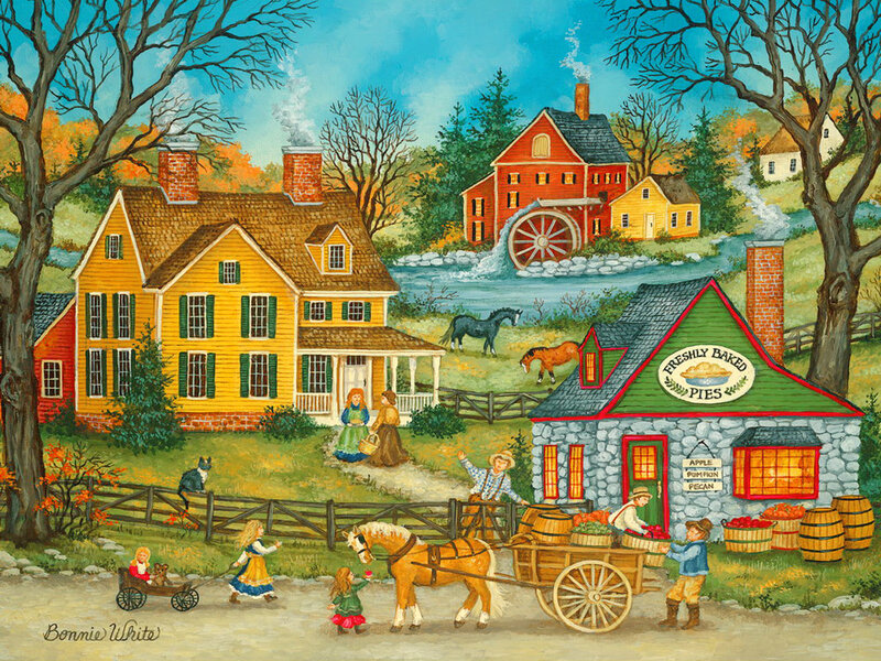 Village Scene with Houses