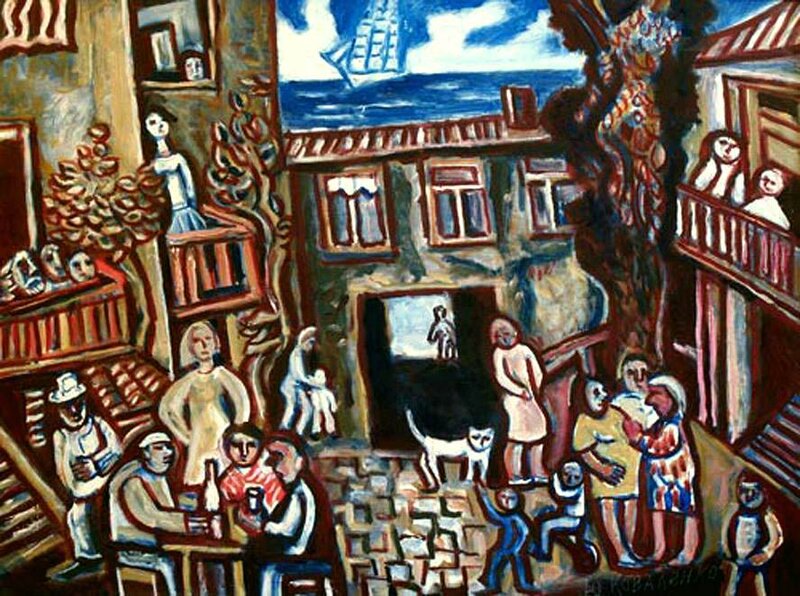 Village Scene with People