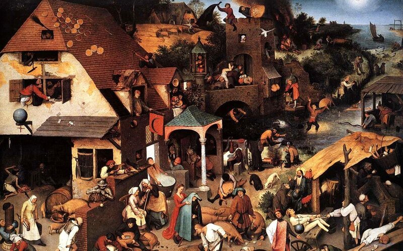 Village Scene with Plague