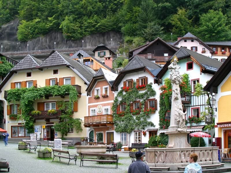 Village Square with Fountain