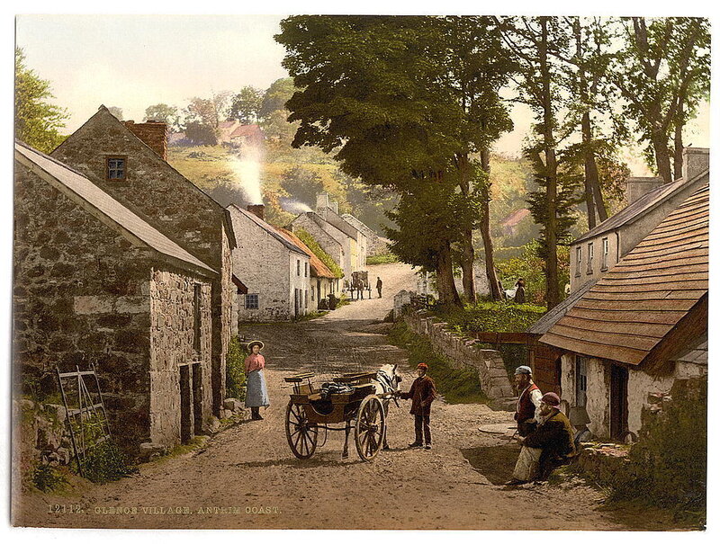 Village Street Scene — Brown