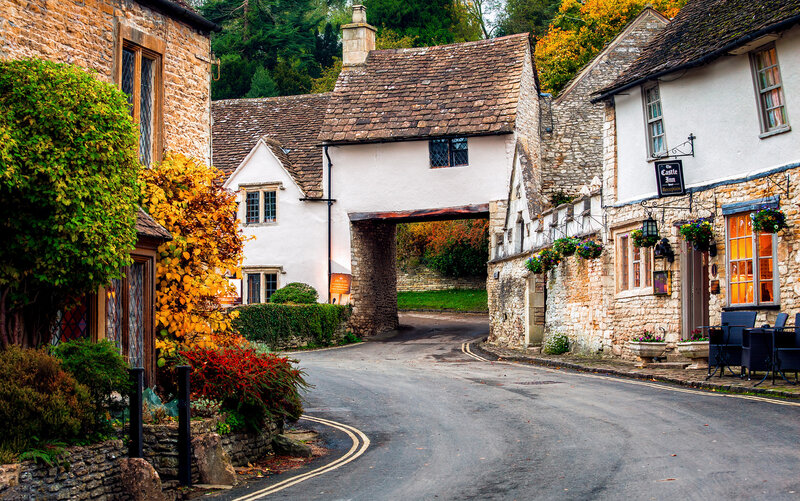 Village Street with Archway