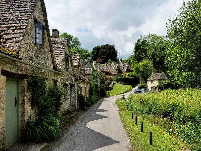 Village Street with Stone Houses