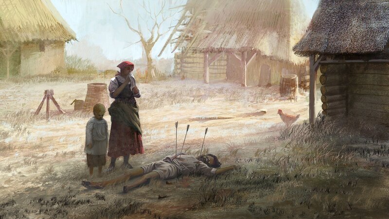 Village tragedy scene