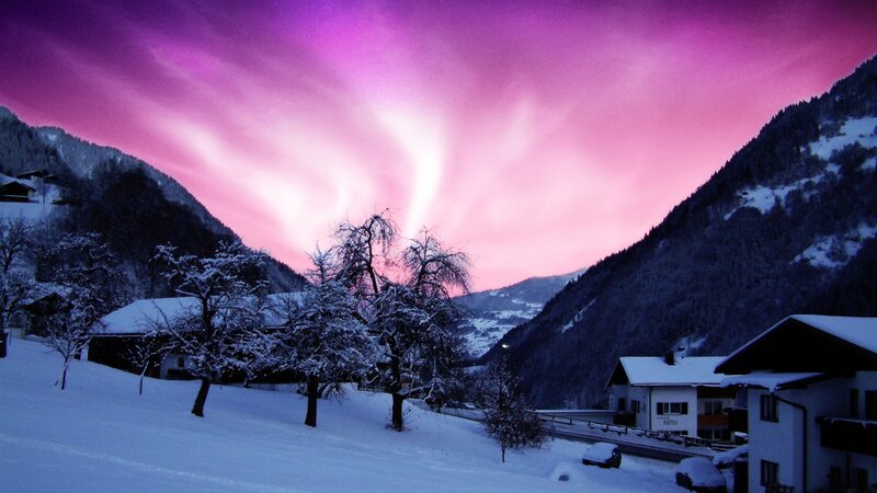 Village under Aurora