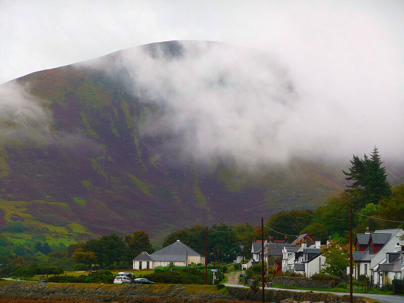 Village under Foggy Mountain