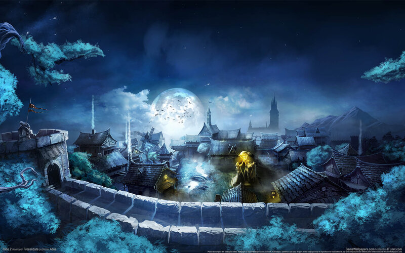 Village under Full Moon