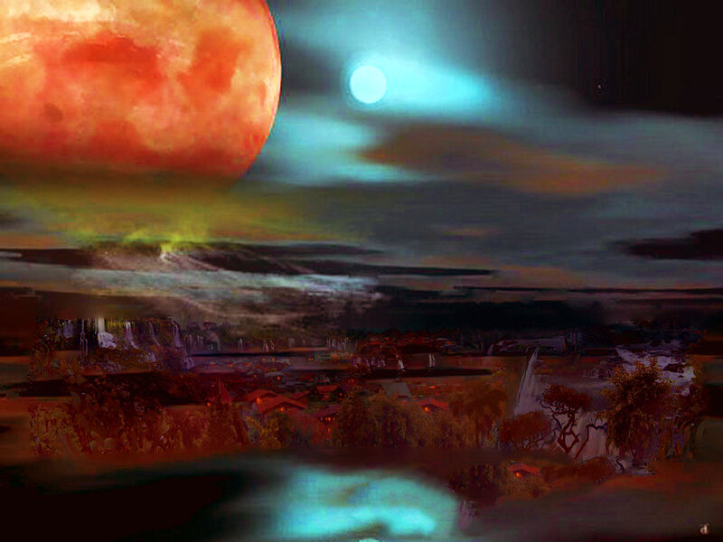 Village under Twin Moons