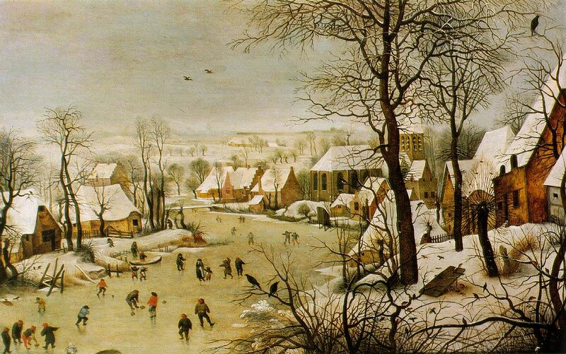 Village Winter Scene