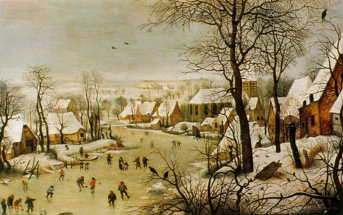 Village Winter Scene