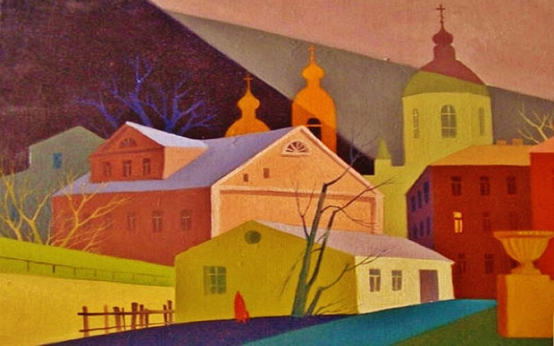Village with Church Buildings
